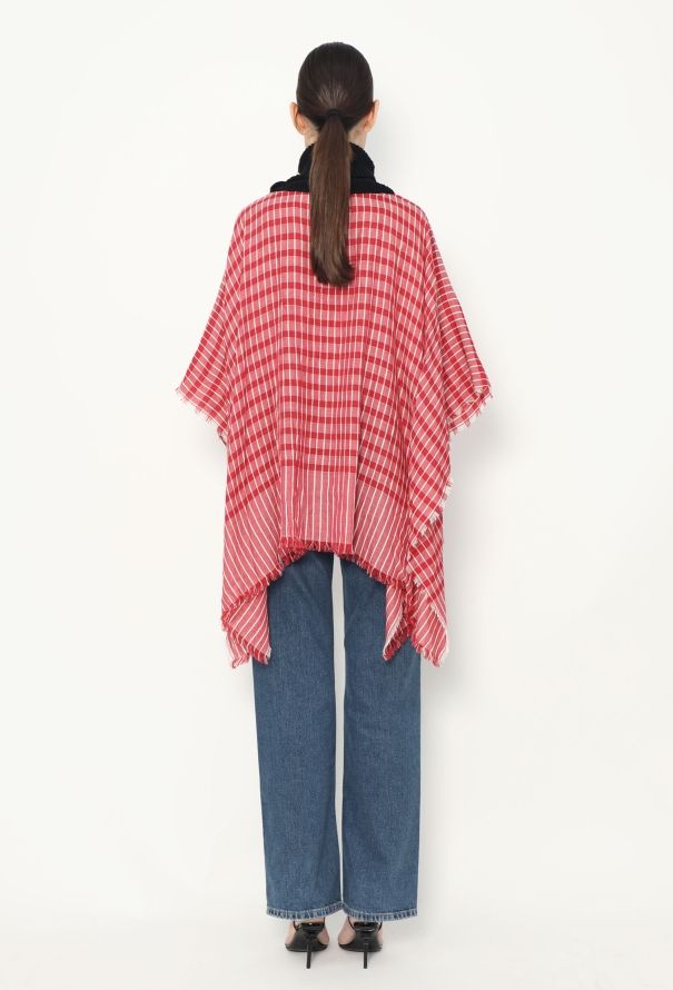 Loewe 2017 Plaid Poncho - 4