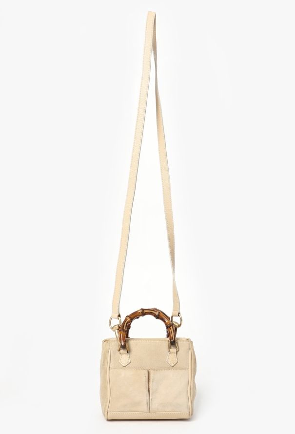 Gucci Vintage Suede Bamboo Mini Bag - 2