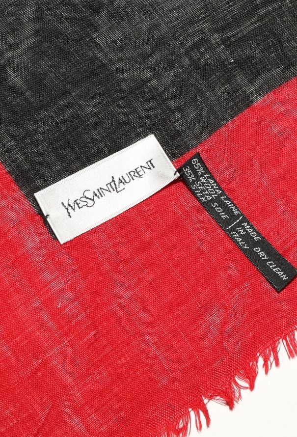 Saint Laurent Vintage Fringed Floral Scarf - 4