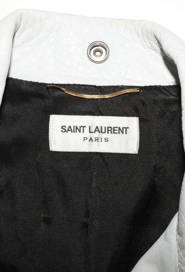 Saint Laurent S/S 2016 Distressed Leather Biker Jacket - 7
