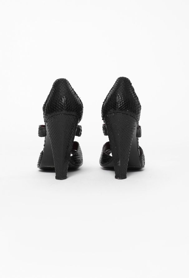 Balenciaga Python Cut-Out Sandals - 5