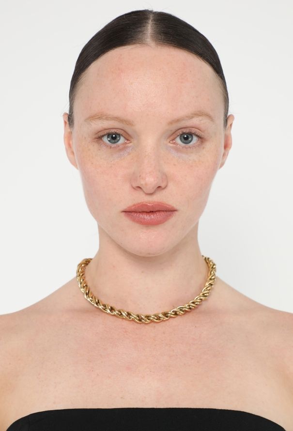 Vintage Fine Jewelry O.J Perrin 18k Yellow Gold Chainlink Necklace - 2