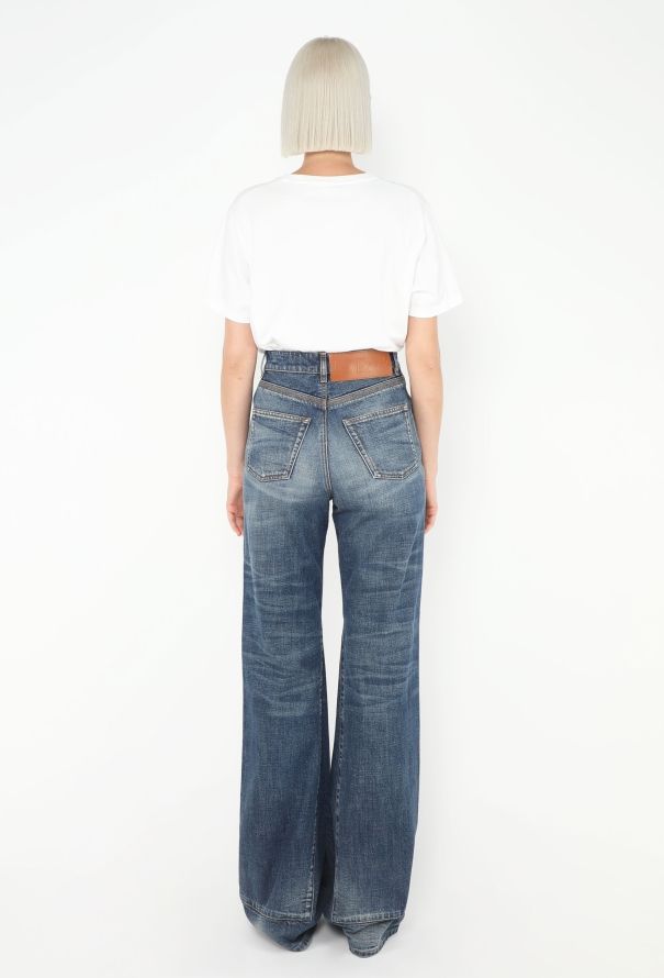 Loewe Wide-Leg Stitched Jeans - 3