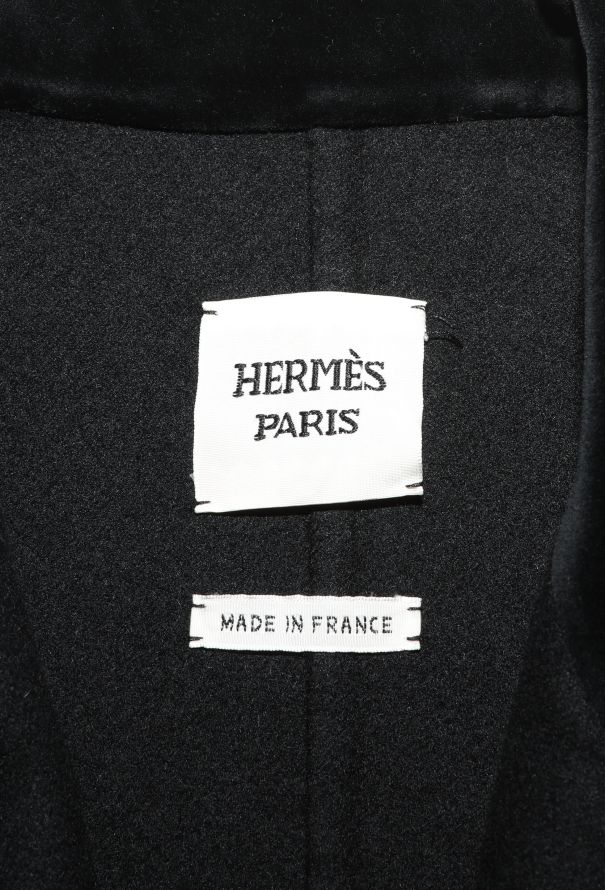 Hermès Cashmere Velvet Collar Coat - 6