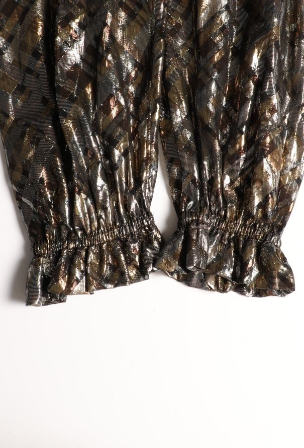 Saint Laurent Vintage Metallic Ruffled Blouse - 5