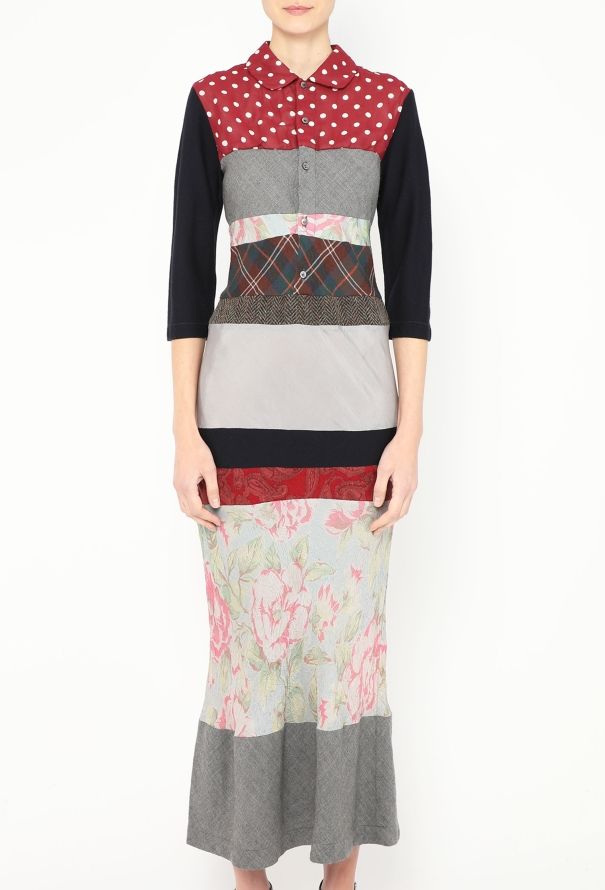 Comme des Garçons 2000 Fluted Patchwork Dress - 2