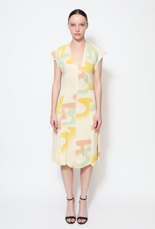 Ossie Clark COLLECTOR Quorum 1965 Moss Crêpe Dress - 1