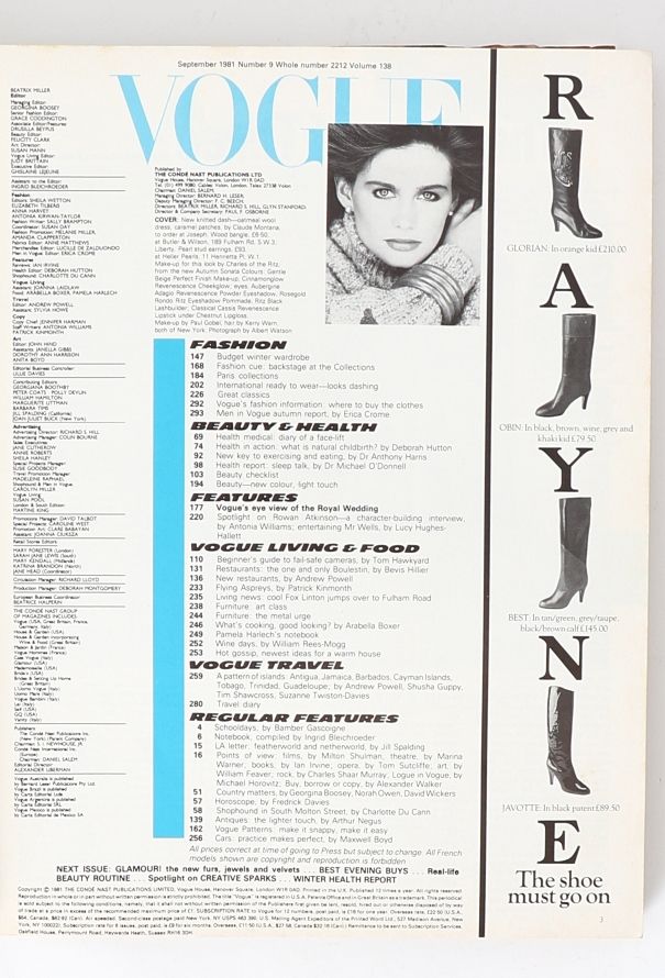 VOGUE UK 1981 Demarchelier Autumn Set - 5