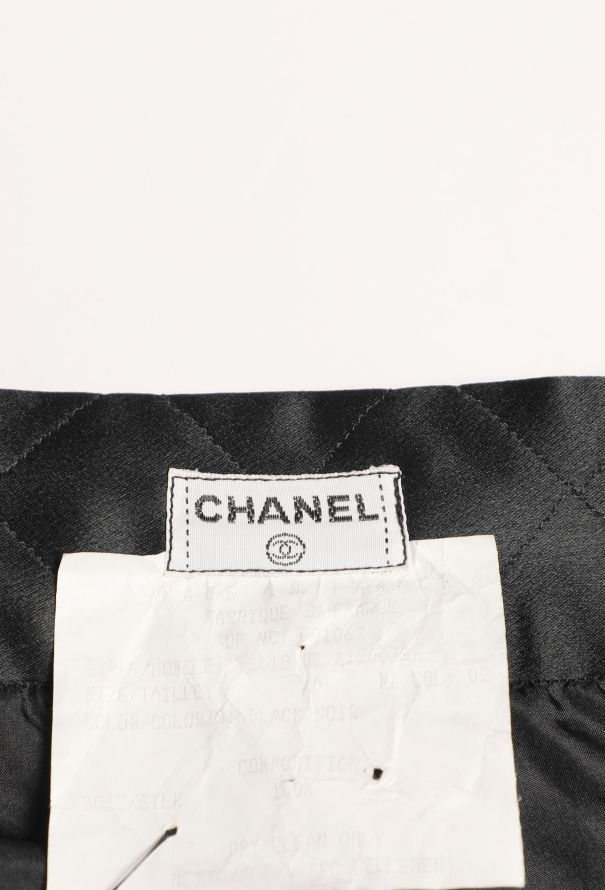 Chanel Vintage Quilted Silk Skirt - 5