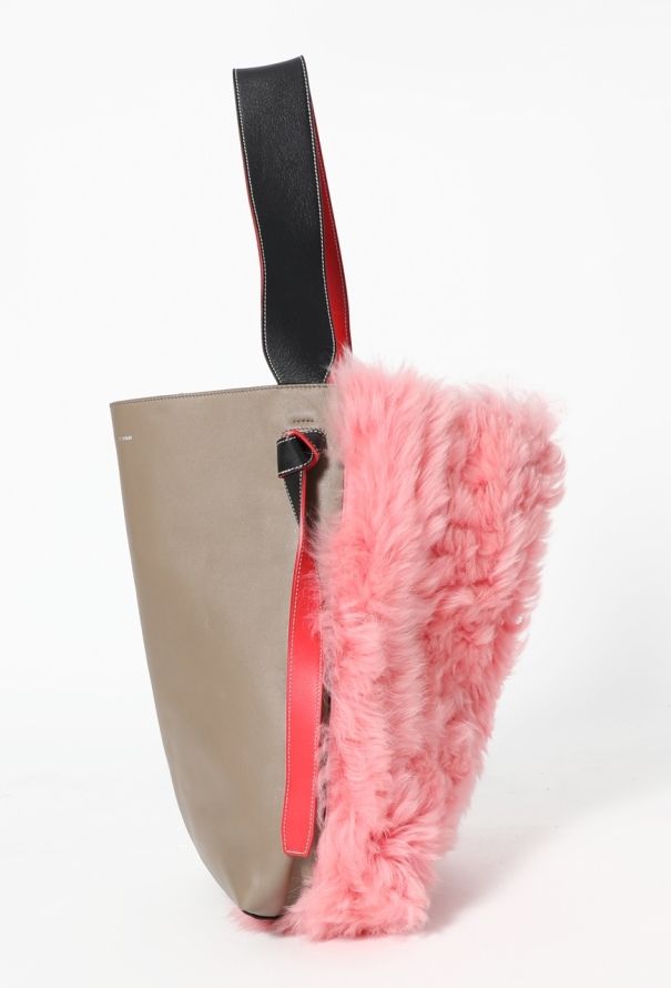 Céline Shearling Twisted Cabas Bag - 4