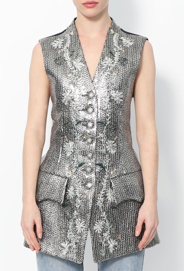 Louis Vuitton EXQUISITE S/S 2018 Metallic Embroidered Vest - 1
