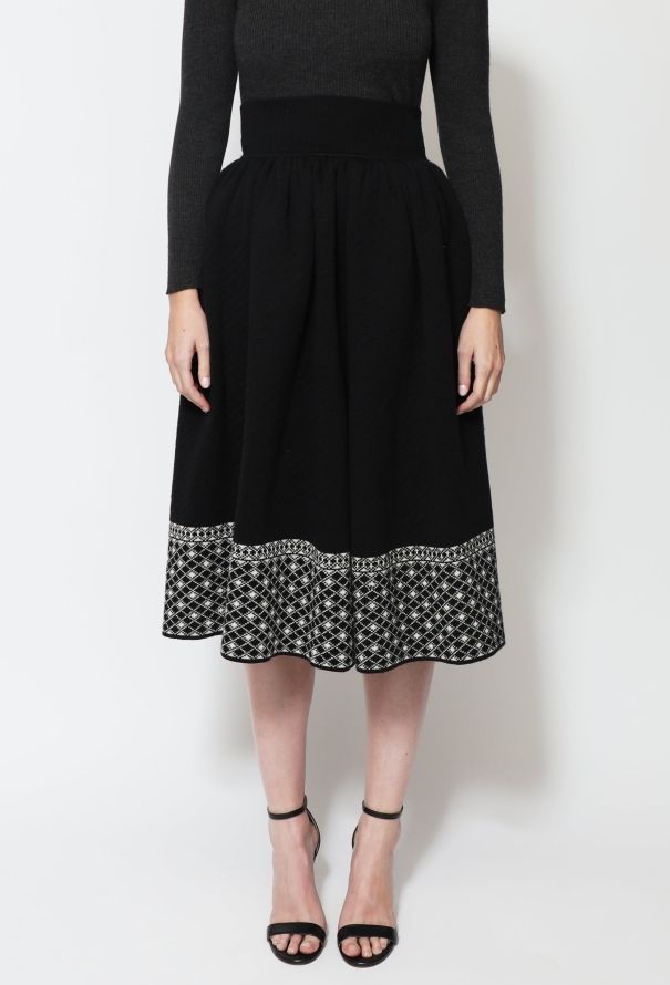 Saint Laurent 90s Rive Gauche Knit Skirt - 2