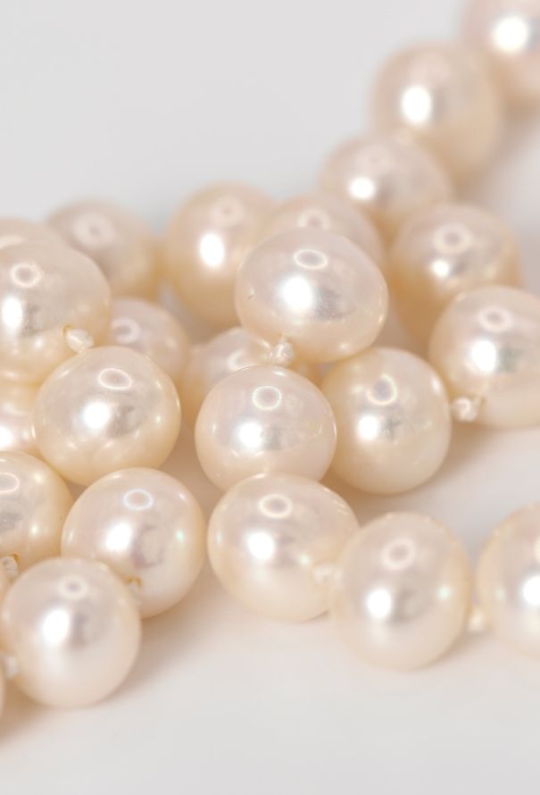 Vintage Fine Jewelry 18k Yellow Gold & Cultured Pearl Choker Necklace - 3