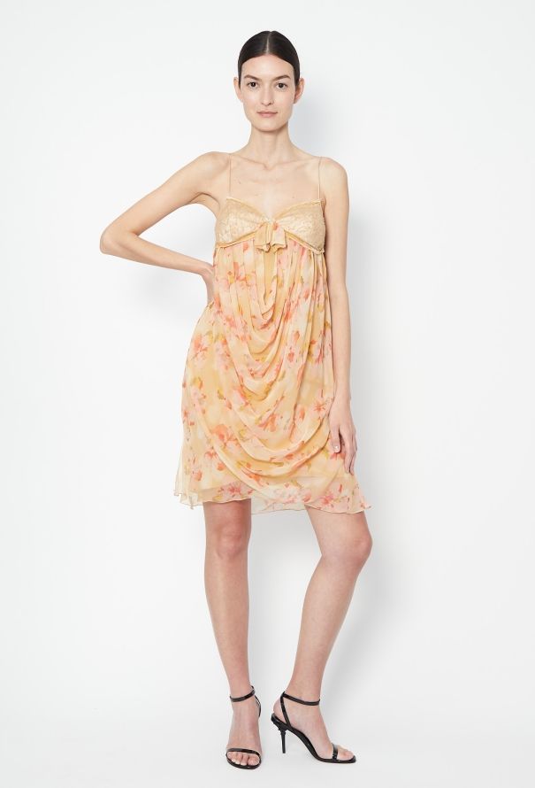 Dior F/W 2005 Draped Chiffon Dress - 1