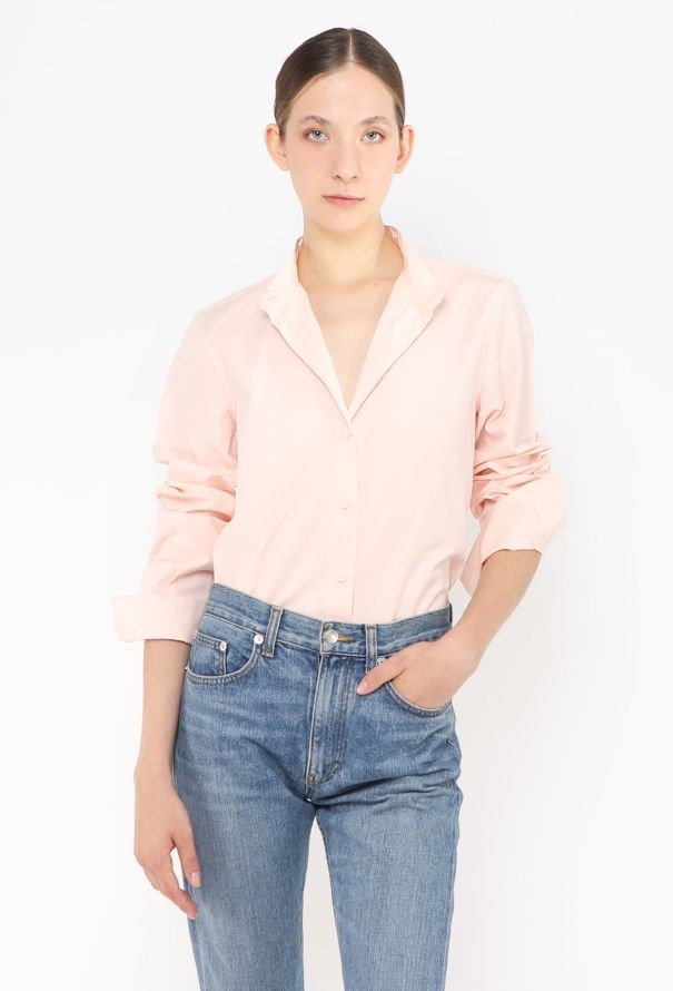 Céline Collarless Cotton Tunic - 3