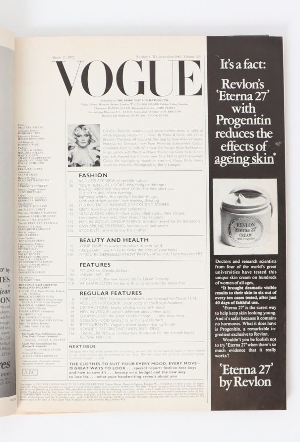 VOGUE UK 1972 Cecil Beaton Issue Trio - 6