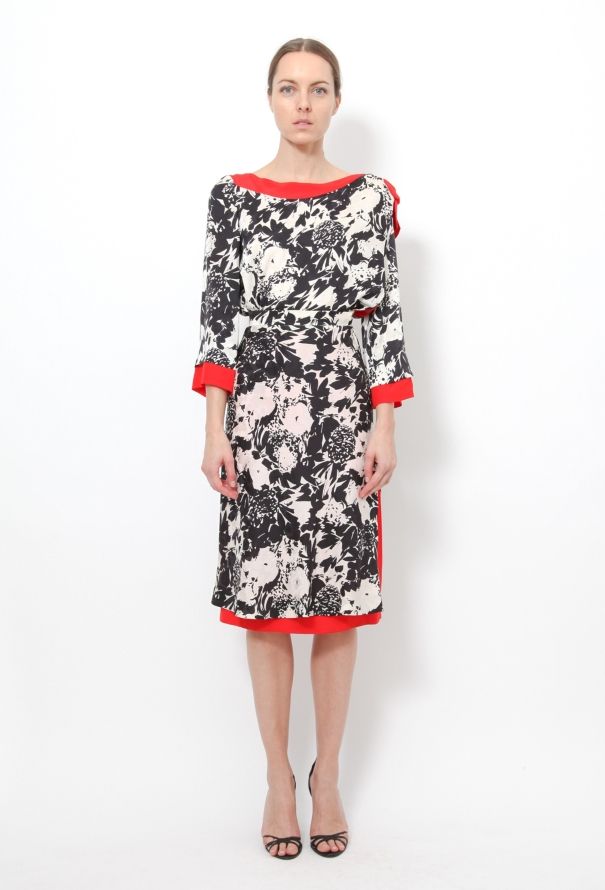 Exquisite Vintage Jean Patou '80s Floral Silk Ensemble - 1