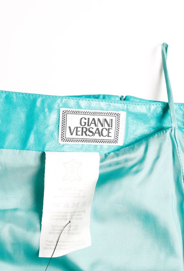 Gianni Versace S/S 2003 Leather Cut-Out Skirt - 6