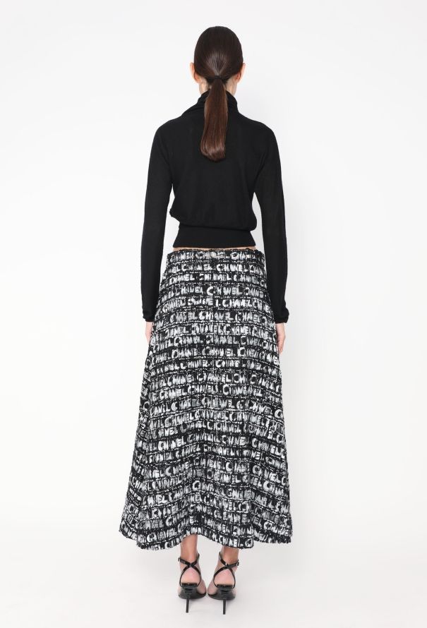 Chanel STUNNING Pre-Fall 2023 Dakar Hand-Painted Ribbon Skirt - 6