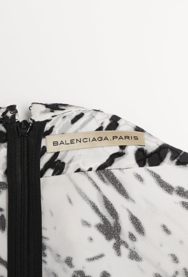 Balenciaga F/W 2009 Bicolor Silk Dress - 6