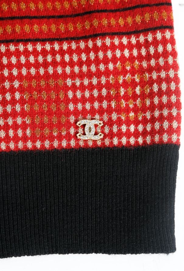 Chanel Metallic Striped 'CC' Knit Pullover - 4