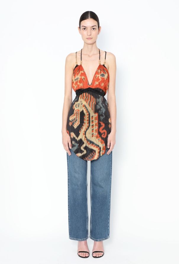 Balenciaga 2007 Ikat Silk Top - 2