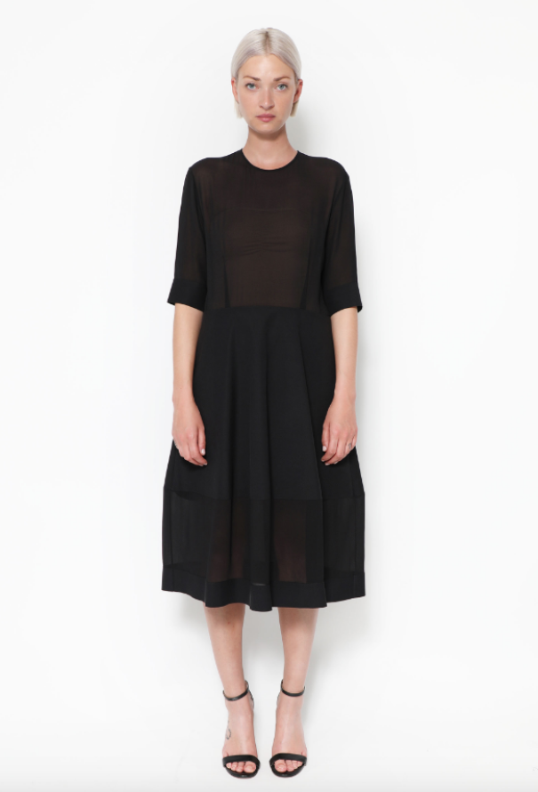 Céline Silk Crêpe Tulip Dress - 1