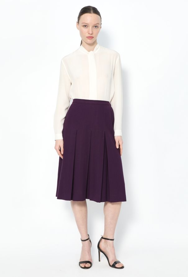 Saint Laurent F/W 1973 Pleated Crêpe Skirt - 1