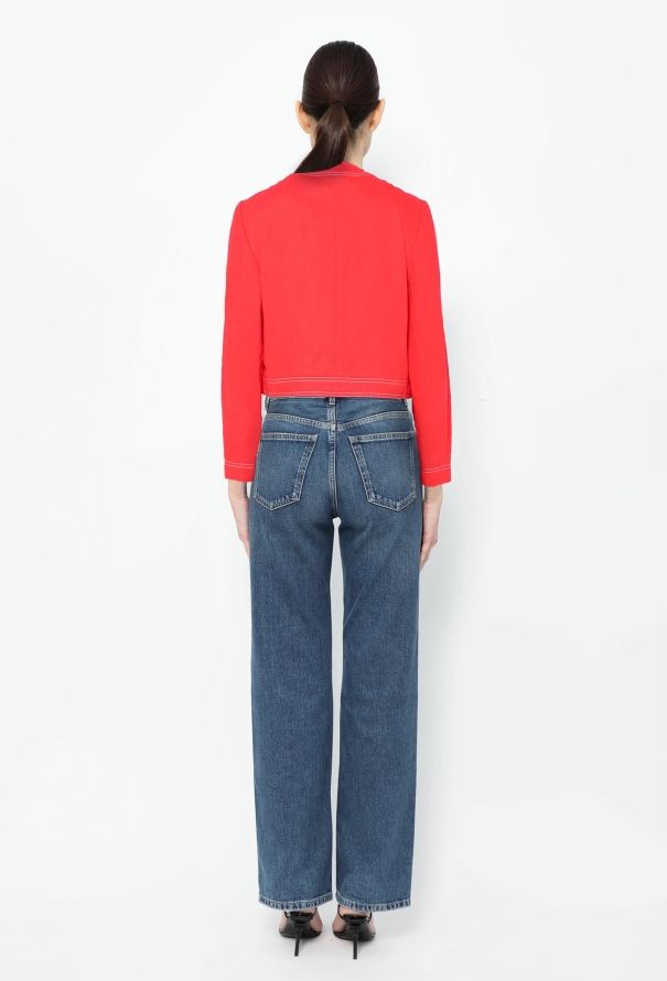 Céline Vintage Denim Triomphe Jacket - 4