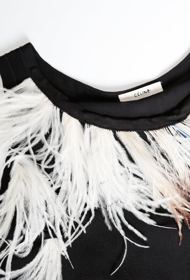 Céline RARE 2010 Ostrich Silk Top - 5