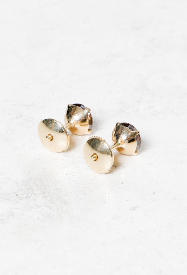 Modern Fine Jewelry 18k Gold & Brown Diamond Studs - 4