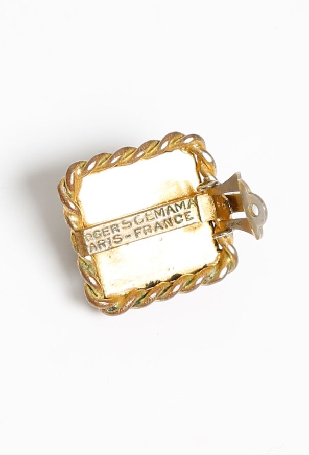 Exquisite Vintage 70s R. Scemama  Amber Earrings - 5