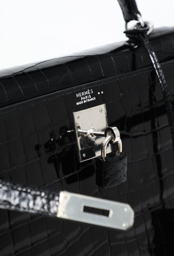 Hermès Black Niloticus Kelly Sellier 32 - 15