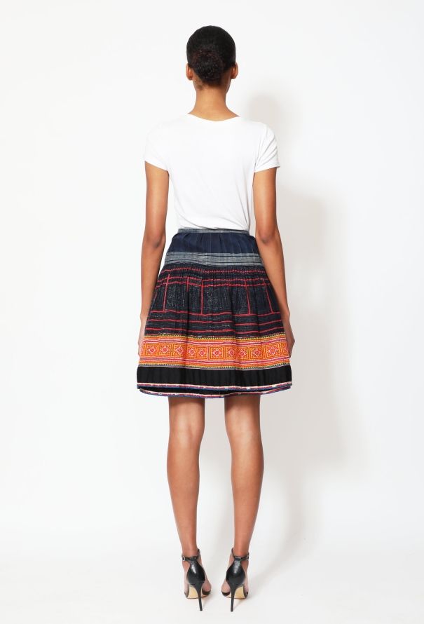 World Treasures Embroidered Patchwork Wrap Skirt - 3