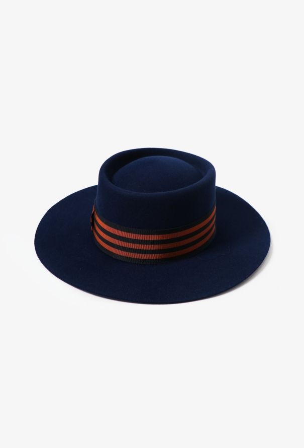 Hermès Felt Toile Ribbon Hat - 5