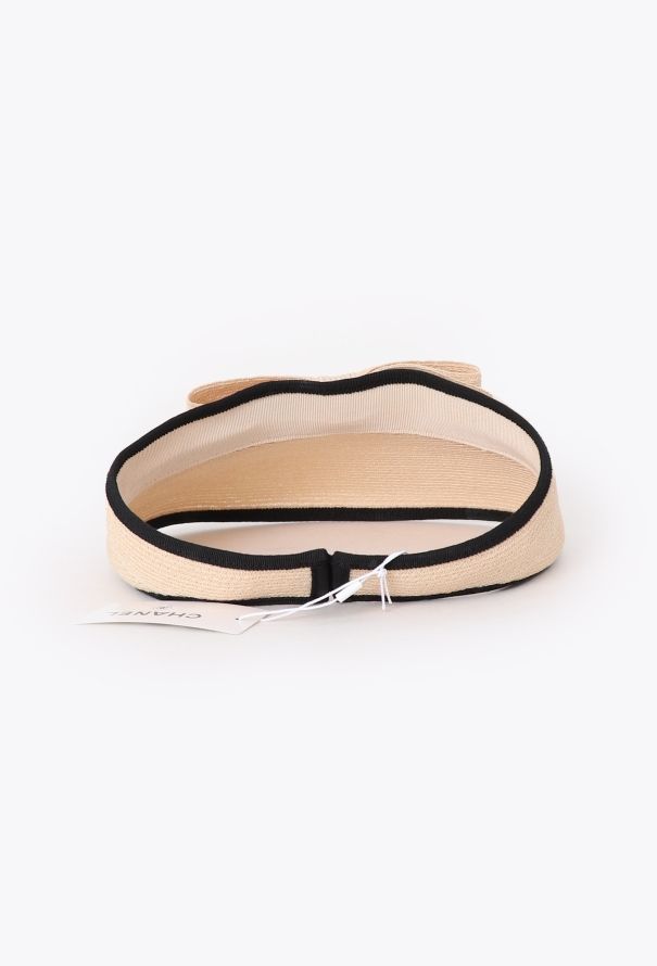 Chanel 2021 Raffia 'CC' Bow Visor - 4