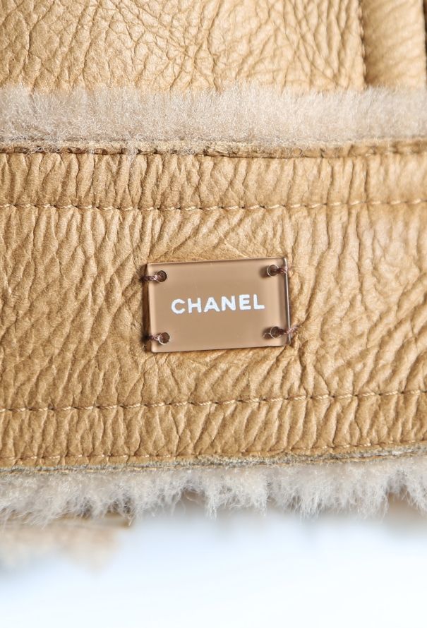 Chanel 2004 Lambskin Shearling Scarf Jacket - 7