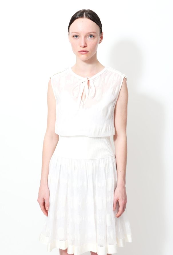 Chanel 2016 Embroidered 'CC'  Flared Dress - 2