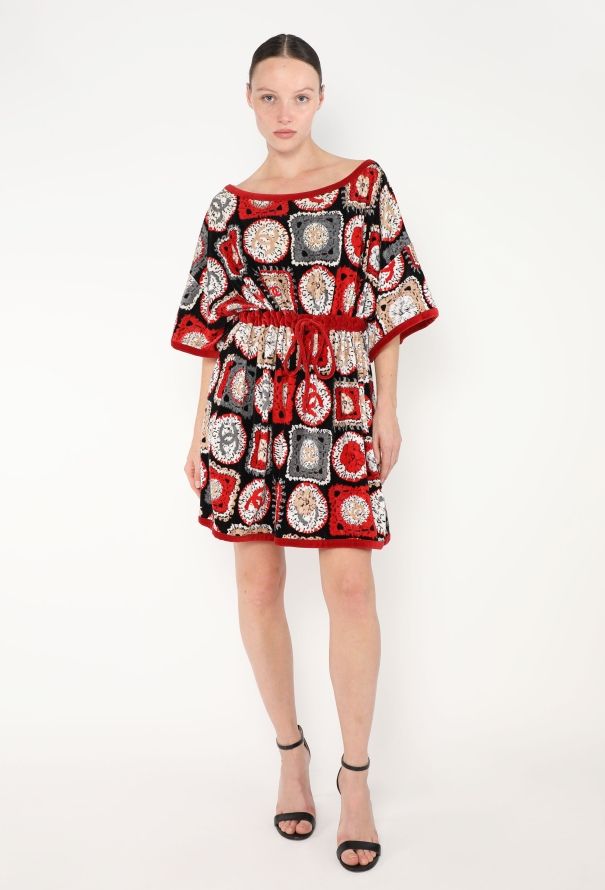 Chanel Printed Velvet Drawstring Tunic - 3