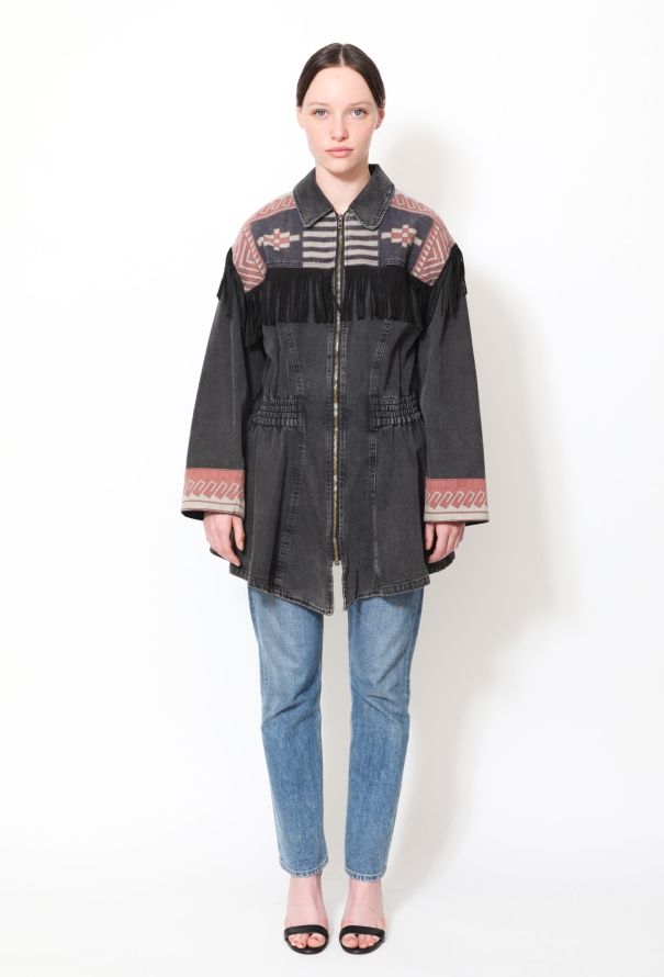 Kenzo '80s Fringed Western Denim Jacket - 2