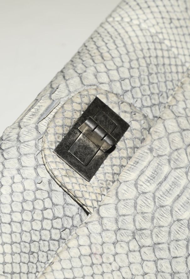 Chanel Grey Python 2.55 Maxi Flap Bag - 13