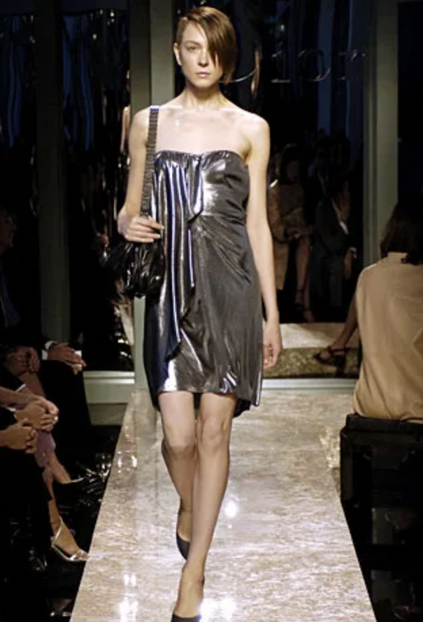 Dior Resort 2007 Draped Metallic Dress - 2