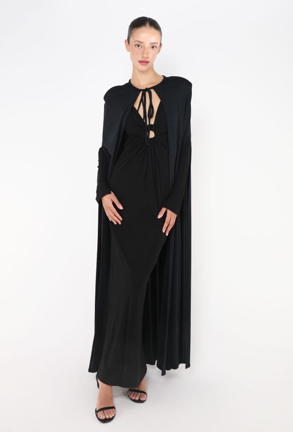 Azzaro COLLECTOR '70s Ruched Gown & Cape Ensemble - 1