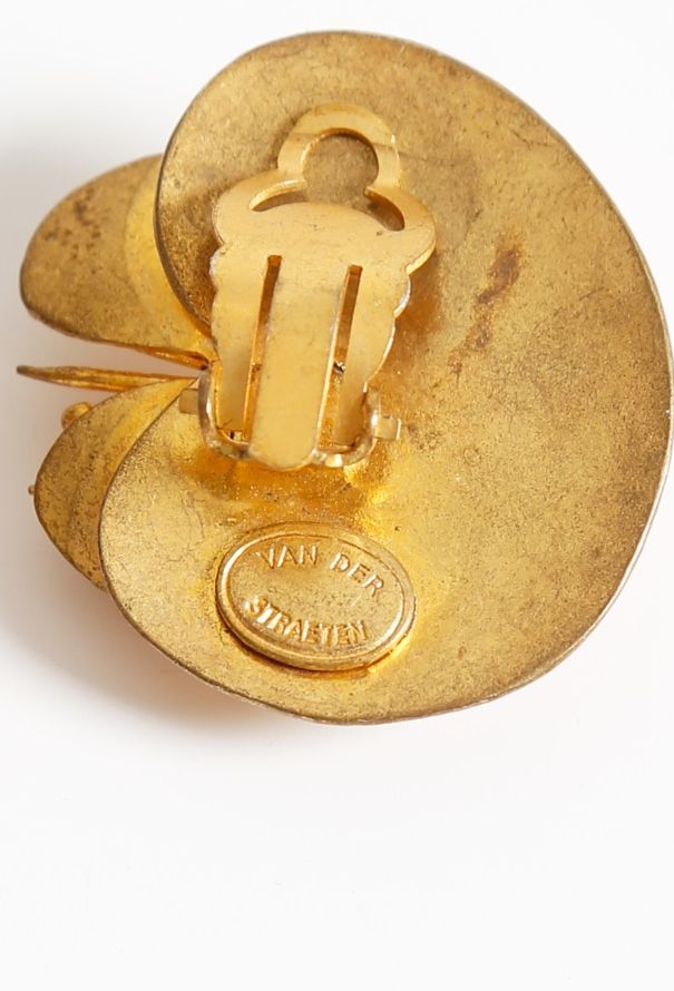 Exquisite Vintage 90s Herve Van Der Straeten Flower Earrings - 5