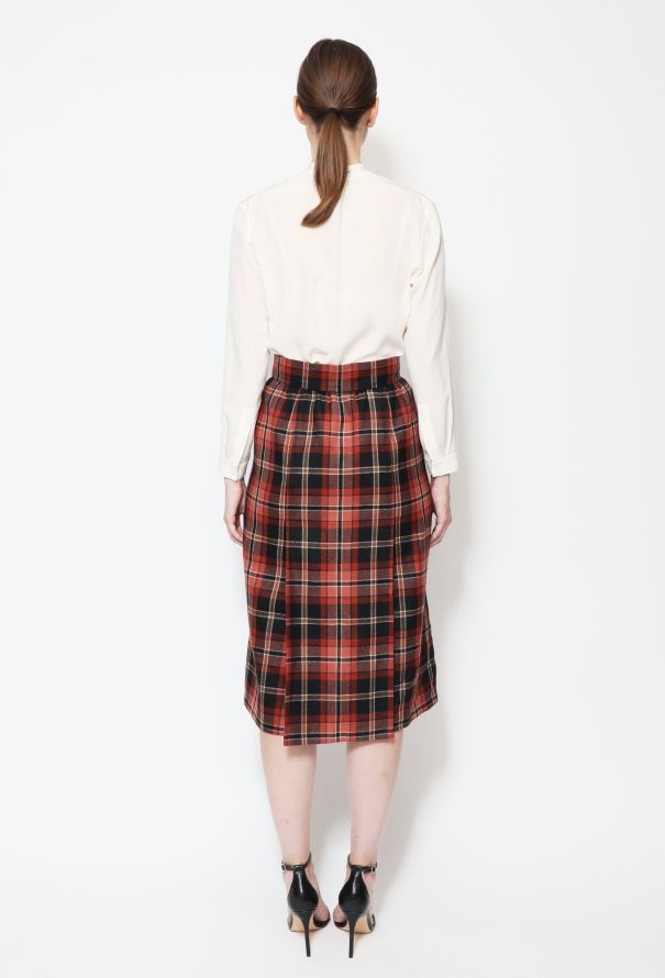 Saint Laurent F/W 1984 Plaid Twill Skirt - 4