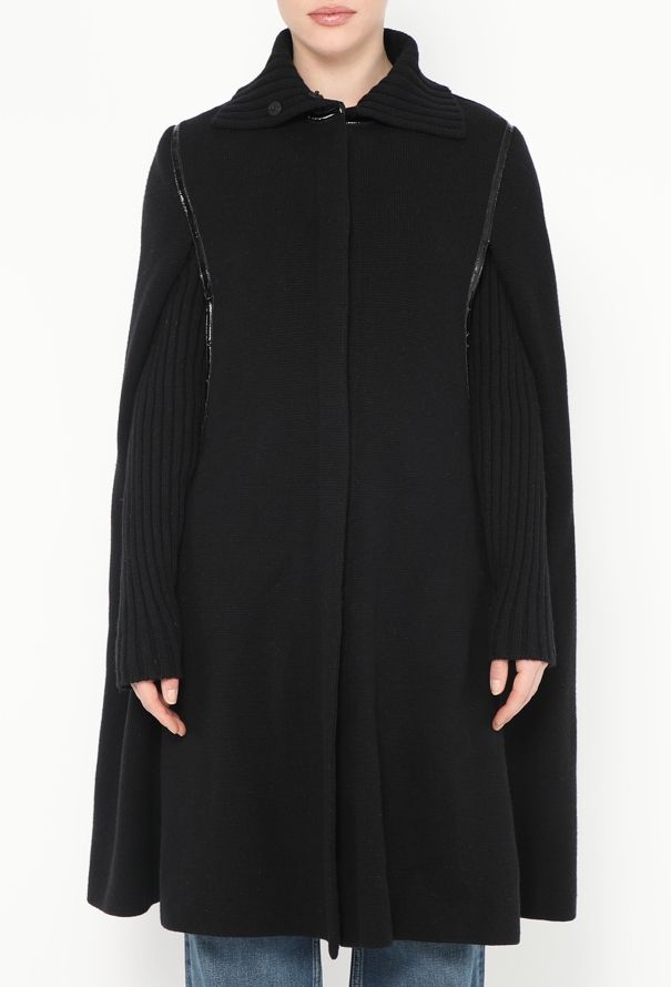 Alexander McQueen Ribbed Knit Cape - 3