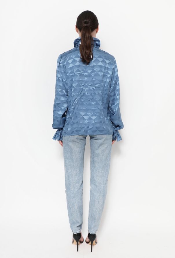 Saint Laurent 1981 Silk Lavallière Blouse - 3