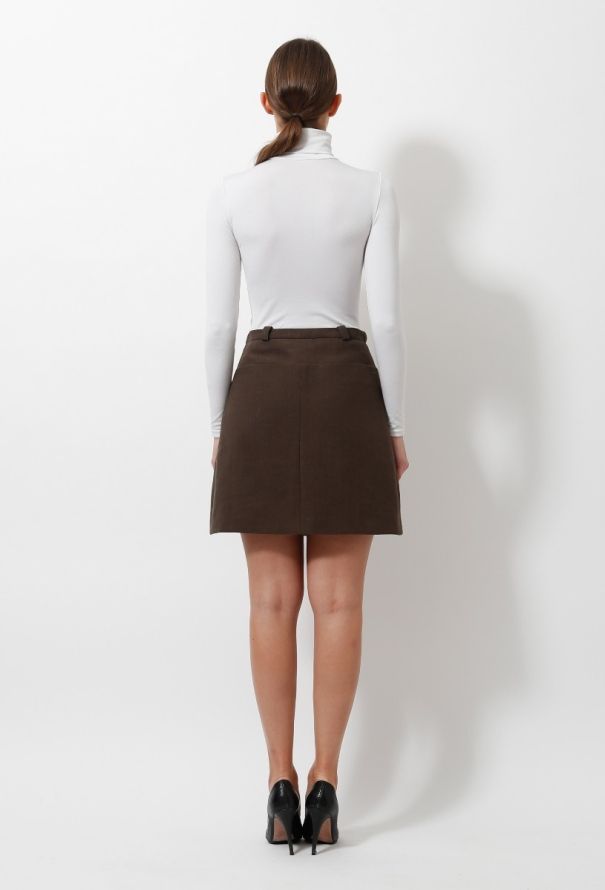 Balenciaga Pleated Linen Skirt - 4