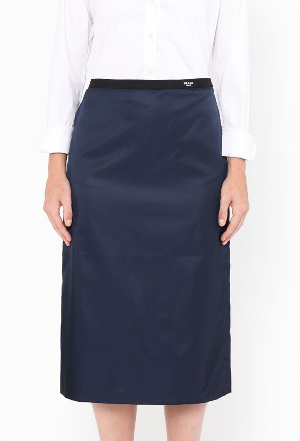 Prada 2022 Nylon Logo Embossed Skirt - 3