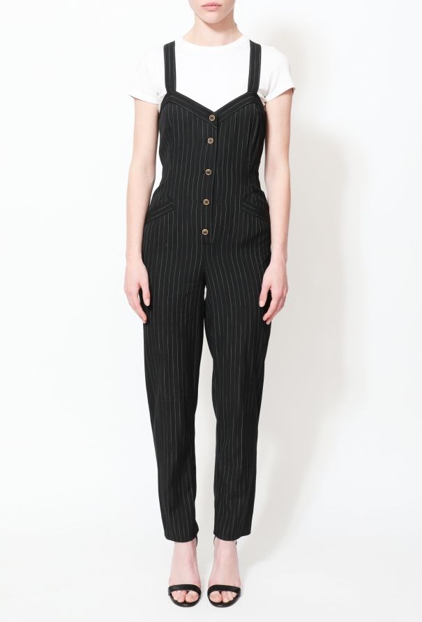 Jean Paul Gaultier Early 2000s Pinstripe Crêpe Jumpsuit - 2